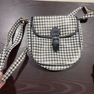 Checked Sling Bag