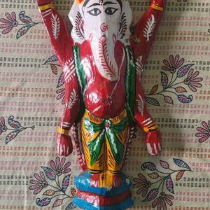 Lord Ganesh Wood Work Idol