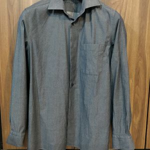 Louis Philippe Grey Shirt 38" Full Sleeve