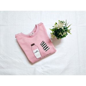 Kids Pastel Pink Knitted T shirt high quality