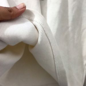 Ribbed Full Sleeves White Top Wore Only Twice