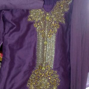 Purple kurta set