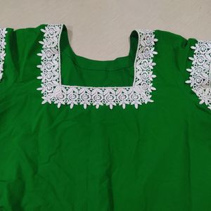 Beautiful Lace Work Kurti