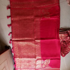 💞 Rani Pink Saree 💞