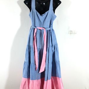 Blue&Pink Casual Dress(Women’s)