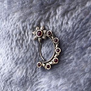 GIVA AVNI 925 Oxidised Silver Nose Ring