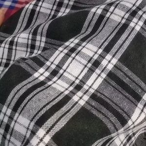 Korean Check Print Women Trousers