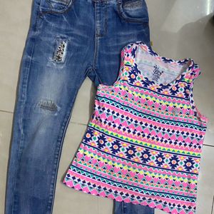 Jeans And Short Top Combo (offer Till 17th Oct)