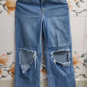 Freakins High Waist Distress Jeans