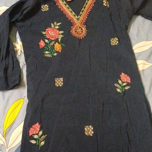 Navy Blue Kurta Set And Suits