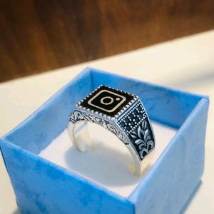 Gents Ring Insta Logo Pure Silver