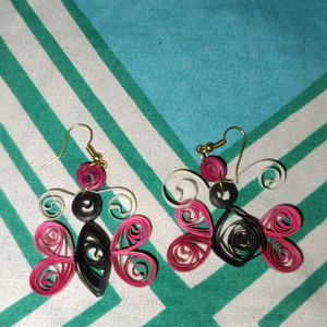 Hand Made Butterfly Quilling Earrings