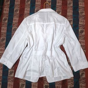 White Thin Jacket For Ladies