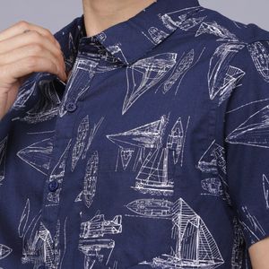 Highlander Navy Blue Half Shirt