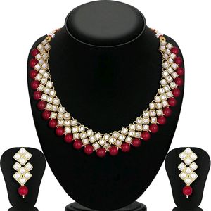 Kundan Gold Plated Choker Necklace Set