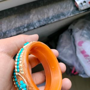 Pair Of Turquoise Blue Bangles