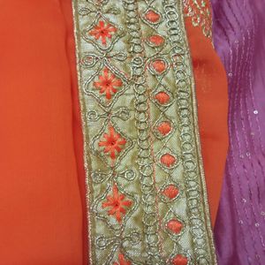 Party Wear Saree With Blouse Pcs