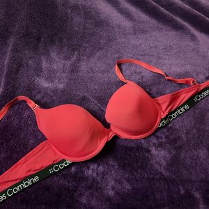 Red Padded Bra