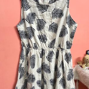 leaf print Dress - L/XL