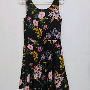 H&M Black Floral Dress