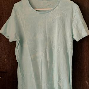 Combo( Mens Plain Sky Blue/White Tshirt And Shorts