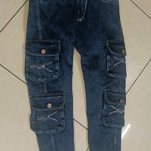 Trendy 8 Pockets Cargo Jeans...Wore Only Once