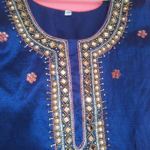 Elegant Navy Blue Kurta