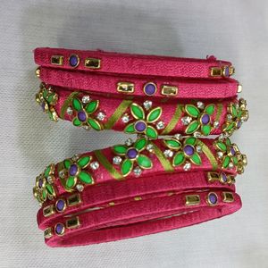 Silk thread Bangle Set