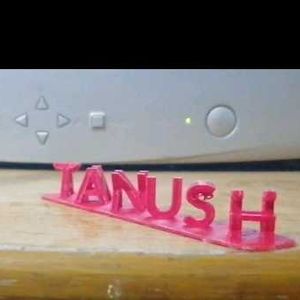 3d Double Name Illustration.. 3 Printed Nam