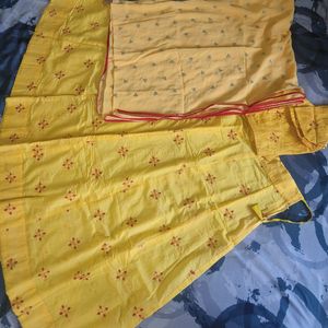 Yellow Heavy Lehenga Choli (Stitched) ✨😍