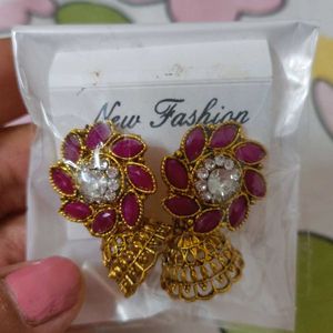 Brand New Majenta Pink Jhumkas