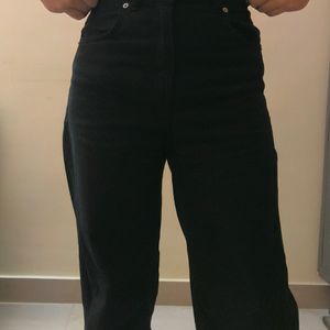 New H&M Wide Leg Black Jeans