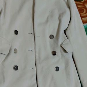 Cream Colour Blazer| Length= 28