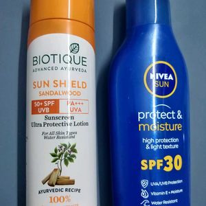 Biotique/ Nivea Sunscreen