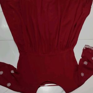 Wine Gown Kurti