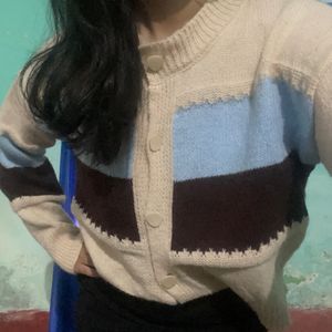 Cute Korean  Colour block Sweater