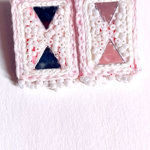 Handcrafted Boho White Studs