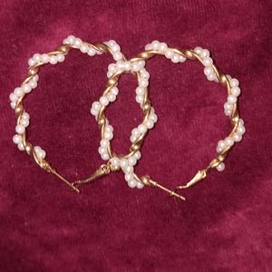 Pearl Hoop Earrings