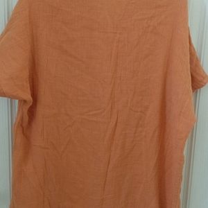 Orange Loose Fit Tunic Top