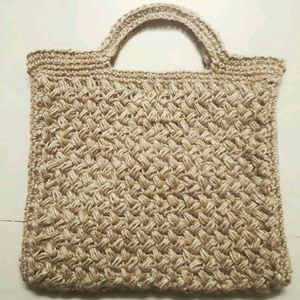 Big Handmade Crochet Jute Bag