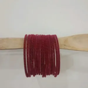 Dark Red Velvet Bangles