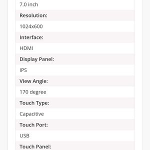 WAVE SHARE QLED TOUCH DISPLAY 7" Like New