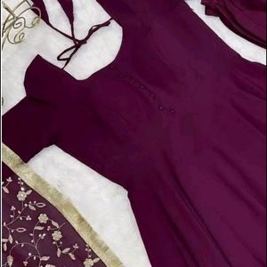 Purple 💜 Georgette Anarkali Dress For Women