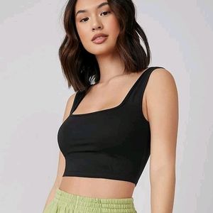 White N Black Crop Top