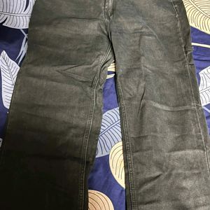 Wash Black Baggy Cargo Jeans