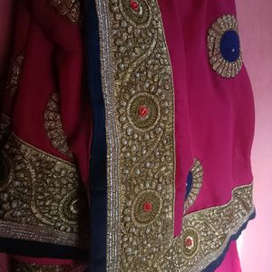 Fancy Pink Beautiful Saree