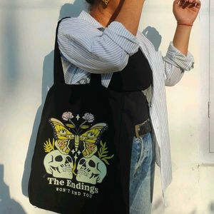 Black Butterfly Tote Bag