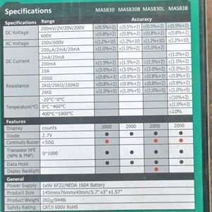 Digital Multimeter With Stand