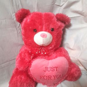 Big Pink Teddy Bear With Heart Couple Kid Gift 🧸