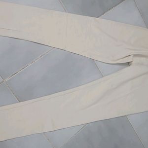 Go Colors Cream Ankle Length Size S